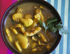 Curry de gros pois et tripes