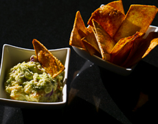 Taro Roots Chips And Guacamole